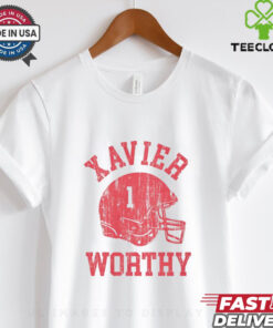 The **Xavier Worthy Kansas City Chiefs NFL Football Helmet Font Vintage Shirt** blends retro style with a tribute to the electrifying player, Xavier Worthy. Featuring a classic football helmet graphic and vintage-inspired typography, this shirt is a standout piece for Chiefs fans. It's perfect for game day or casual wear, celebrating Worthy's contributions to the team with timeless style. 🏈✨