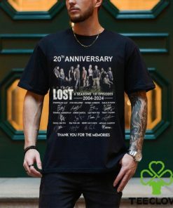 20th Anniversary LOST 6 Seasons 121 Episodes 2004 2024 Thank You For The Memories T Shirt