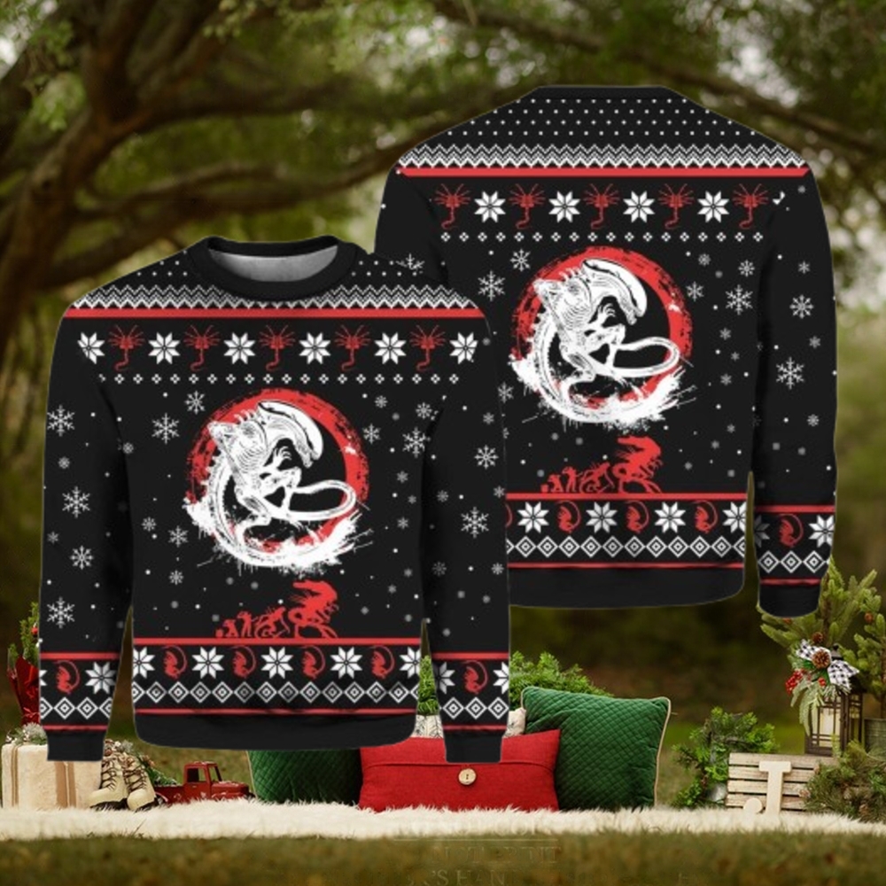 Xenomorph Alien Christmas Ugly Sweater Xenomorph Alien Christmas Ugly Sweater