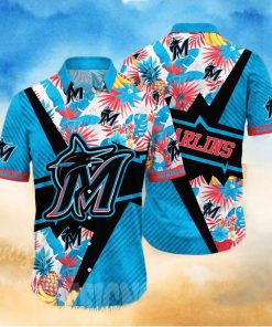 Miami Marlins MLB Flower All Over Print 3D Hawaiian Shirt