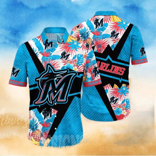 Miami Marlins MLB Flower All Over Print 3D Hawaiian Shirt