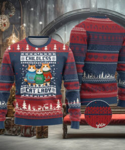 Xmas Childless Cat Lady Ugly Christmas Sweater Cute Cats Cat Mom Meowy Xmas Kamala