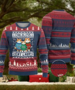 Xmas Childless Cat Lady Ugly Christmas Sweater Cute Cats Cat Mom Meowy Xmas Kamala