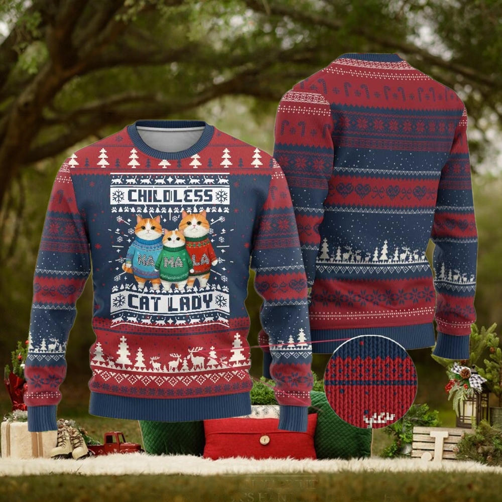 Xmas Childless Cat Lady Ugly Christmas Sweater Cute Cats Cat Mom Meowy Xmas Kamala Xmas Childless Cat Lady Ugly Christmas Sweater Cute Cats Cat Mom Meowy Xmas Kamala