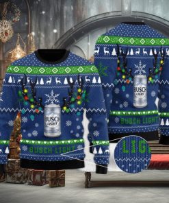 Xmas Deer Busch Light Ugly Christmas Sweater, Merry Ugly Christmas Sweater, Christmas Gift Apparel