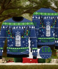 Xmas Deer Busch Light Ugly Christmas Sweater, Merry Ugly Christmas Sweater, Christmas Gift Apparel