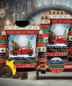 Xmas Flamingos Ride Red Truck Christmas Ugly Sweater 3D