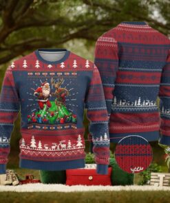 Xmas Football Ugly Christmas Sweater Santa Reindeer Football Match