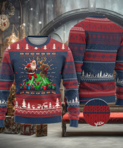 Xmas Football Ugly Christmas Sweater Santa Reindeer Football Match
