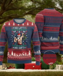Xmas Gymer Ugly Christmas Sweater No Lift No Gift Santa Gym Coach