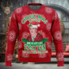 Washington Commanders NFL 2024 Merrykissmyass Funny Santa Claus Christmas Ugly Sweater