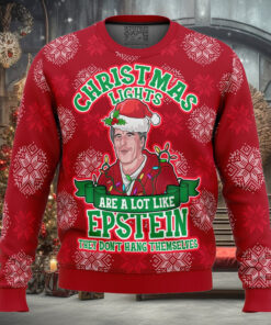 Xmas Lights Are Like Epstein Ugly Christmas Sweater