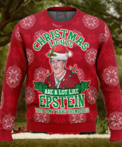 Xmas Lights Are Like Epstein Ugly Christmas Sweater