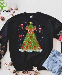 Xmas Lights Matching Family Deer Christmas Tree Shirt