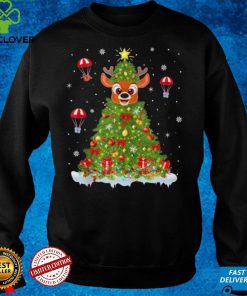 Xmas Lights Matching Family Deer Christmas Tree Shirt