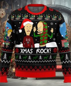 Xmas Rock Beavis and Butthead Ugly Christmas Sweater
