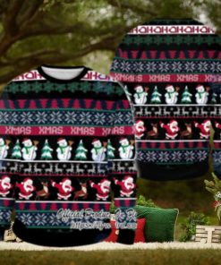 Xmas Santa And Snowman Ugly Christmas Sweater
