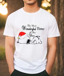 Xmas Santa Snoopy sleep the most Wonderful time of the year t shirt 4 Xmas Santa Snoopy sleep the most Wonderful time of the year t shirt