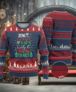 Xmas Ugly Christmas Sweater Being Related To Me Is Really The Only Gift You Need