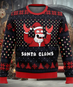 Xmas Ugly Sweater Santa Claws Zoidberg Futurama Ugly Christmas Sweater