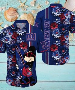 New York Giants Aloha Mick Pattern Hawaiian Shirt For Fans