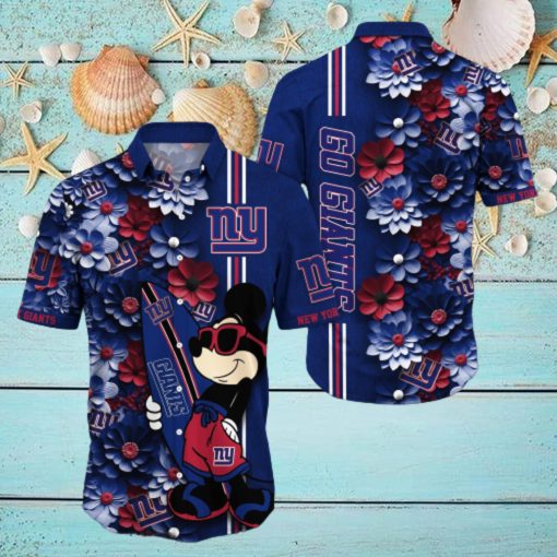 New York Giants Aloha Mick Pattern Hawaiian Shirt For Fans