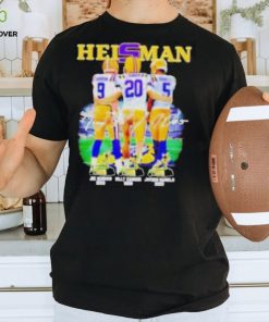 Heisman LSU Tigers Joe Burrow Billy Cannon Jayden Daniels signatures shirt