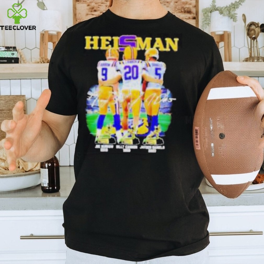 Heisman LSU Tigers Joe Burrow Billy Cannon Jayden Daniels signatures shirt Heisman LSU Tigers Joe Burrow Billy Cannon Jayden Daniels signatures shirt