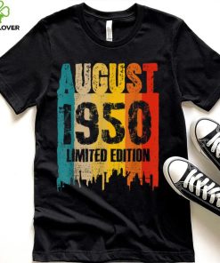 August 1950 72 Years Old Birthday Limited Edition Vintage T Shirt