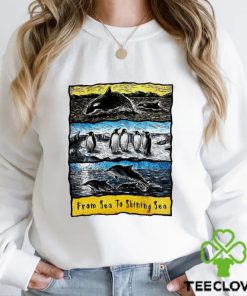 Sea to Shining Sea Penguins Dolphins Orca art shirt 1 Sea to Shining Sea Penguins Dolphins Orca art shirt