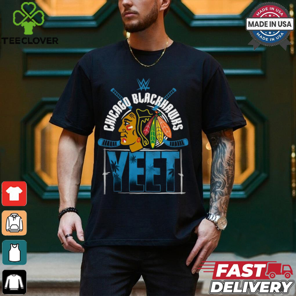 YEET Chicago Blackhawks Hockey logo shirt YEET Chicago Blackhawks Hockey logo shirt