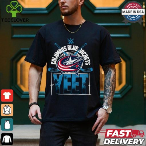YEET Columbus Blue Jackets Hockey logo shirt