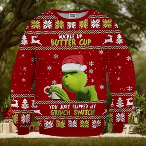 Grinch You Just Flipped My Grinch Switch Ugly Christmas Sweater Xmas 3D Printed Christmas Sweater Gift