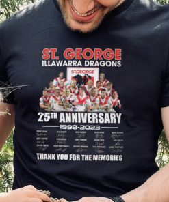 St. George Illawarra Dragons 25th Anniversary 1998 – 2023 Thank You For The Memories T Shirt 3 St. George Illawarra Dragons 25th Anniversary 1998 – 2023 Thank You For The Memories T Shirt