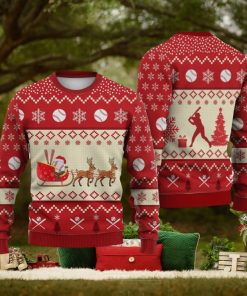 Baseball Reindeer Christmas Sweater Trending For Men And Women Gift Holidays