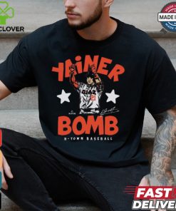 Yainer Diaz #21 Houston H Town Baseball Yanier Bomb Painting Signature t hoodie, sweater, longsleeve, shirt v-neck, t-shirt