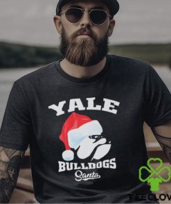 Yale Bulldogs Football Santa Hat Christmas T shirt 3 Yale Bulldogs Football Santa Hat Christmas T shirt