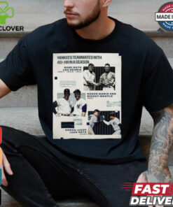 Yankees Teammates With 40+HR In A Season Aaron Judge and Juan Soto 2024 Poster t shirt