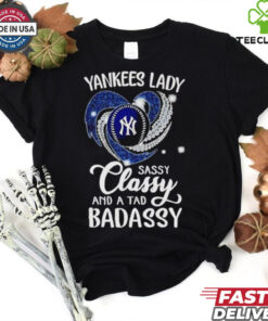 Yankees lady sassy classy and a tad badassy diamond heart shirt 2 Yankees lady sassy classy and a tad badassy diamond heart shirt