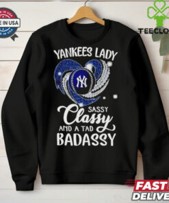 Yankees lady sassy classy and a tad badassy diamond heart shirt 3 Yankees lady sassy classy and a tad badassy diamond heart shirt