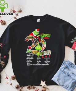 Years The Grinch Stole Christmas Signatures Thank You For The Memories Shirt