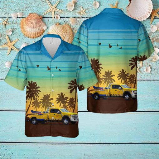 Yellow Dodge Ram Tow Truck 3D All Over Printed Hawaiian Shirt