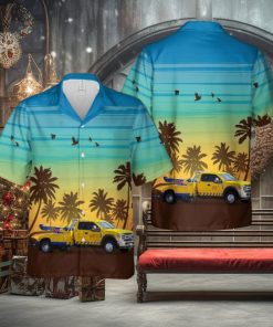 Yellow Dodge Ram Tow Truck Hawaiian Shirt