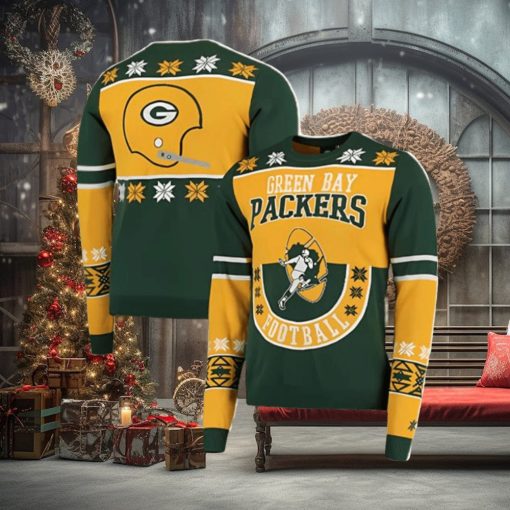 Yellow Green Bay Packers Ugly Christmas Sweater