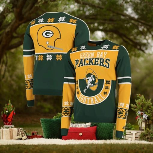 Yellow Green Bay Packers Ugly Christmas Sweater