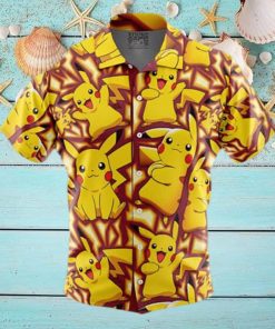 Yellow Pikachu Pokemon Anime Hawaiian Shirt Birthday Gift For Beach Lovers