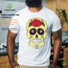 Yellow Sugar Skull With Flowers and Rose T Shirt Yellow Sugar Skull With Flowers and Rose T Shirt