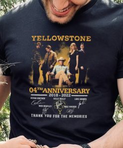 Yellowstone 04th Anniversary 2018 2022 Thank You For The Memories Signatures Shirt