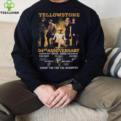 Yellowstone 04th Anniversary 2018 2022 Thank You For The Memories Signatures Shirt