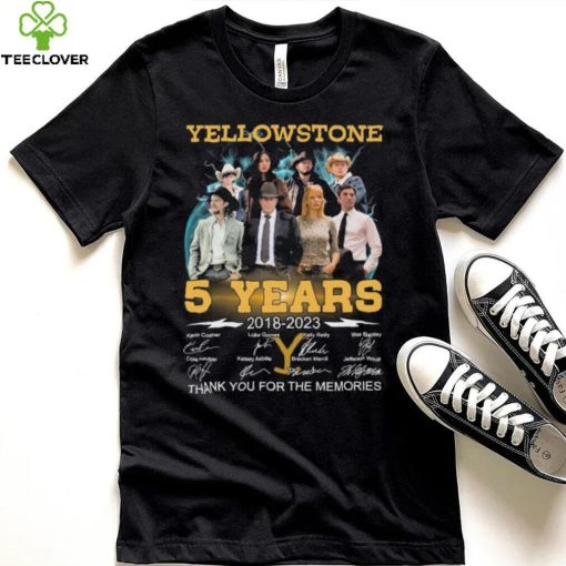 Yellowstone 5 Years 2018 2023 Thank You For The Memories Signatures Shirt